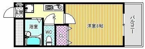 アジュール【3階】の間取り