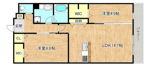 アンフェルム【1階】の間取り