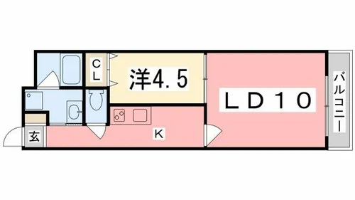 キャスティーヨ山野井【203号室】の間取り