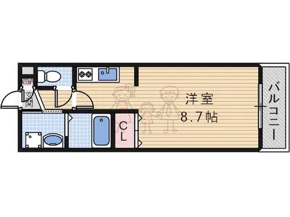 大阪府大阪市東住吉区今川4丁目【アパート】の間取り