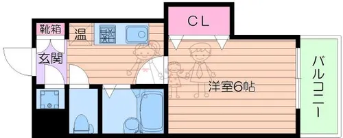 大阪府大阪市阿倍野区松崎町3丁目【マンション】の間取り