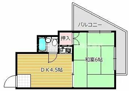清水丘マンション【4階】の間取り
