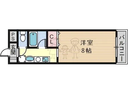 大阪府大阪市天王寺区大道4丁目【マンション】の間取り