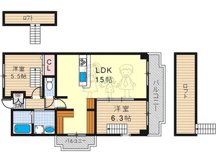 セゾンアルビレオ【4階】の間取り