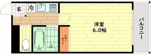 大阪府大阪市浪速区大国1丁目【マンション】の間取り