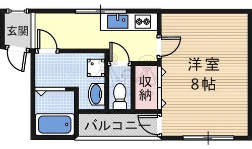 ハイマートハウス十善【2階】の間取り