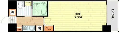 大阪府大阪市浪速区日本橋5丁目【マンション】の間取り