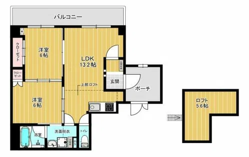 シャトー橿原【5階】の間取り