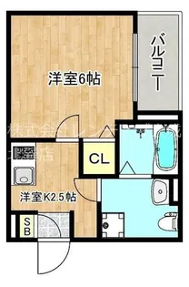 CRASTINE小路東B【2階】の間取り