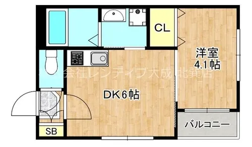 ハーモニーテラス巽南【1階】の間取り
