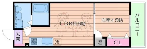 大阪府大阪市住吉区大領5丁目【アパート】の間取り