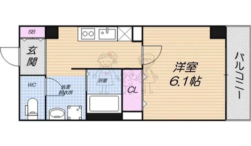大阪府大阪市東住吉区杭全2丁目【マンション】の間取り