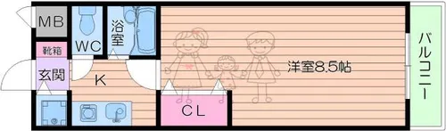 アロース我孫子東【4階】の間取り