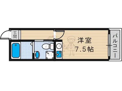 大阪府大阪市住吉区遠里小野5丁目【マンション】の間取り