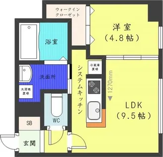 ラヴェーラ大通公園【9階】の間取り