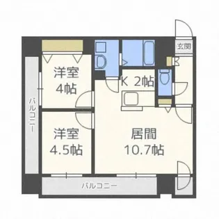 レジディア札幌駅前【15階】の間取り