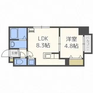 レジディア北二条イースト3【3階】の間取り