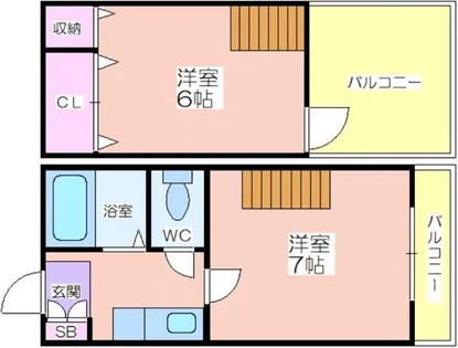 アベニュー岸里【5階】の間取り