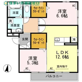 愛知県高浜市湯山町6丁目【アパート】の間取り