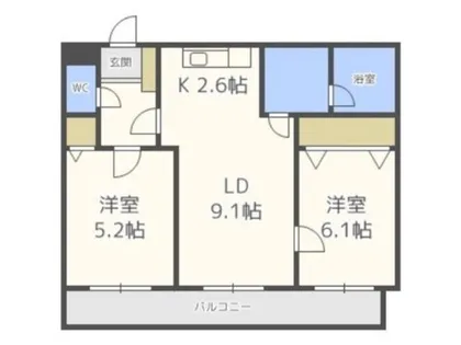 北海道札幌市東区北十五条東18丁目【マンション】の間取り
