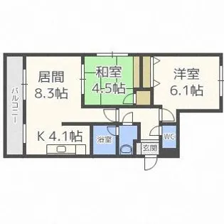 北海道札幌市東区北十五条東18丁目【マンション】の間取り