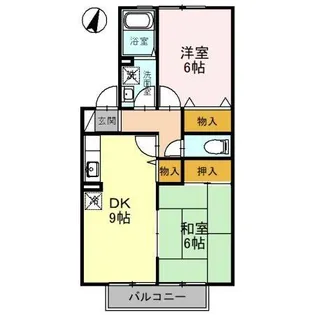 ドミールシャルマン【2階】の間取り