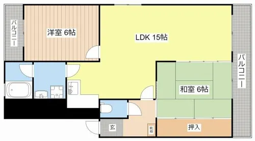 ハイツエクセルⅡ番館【301号室】の間取り