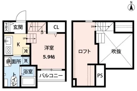 福岡県福岡市南区高木3丁目【アパート】の間取り