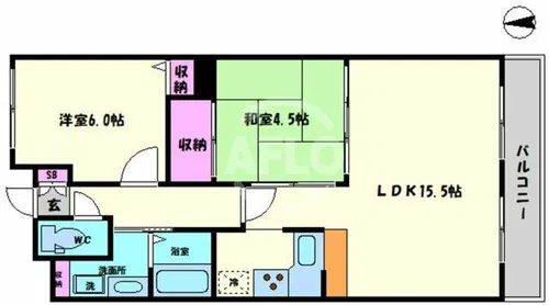アトレ21南堀江【8階】の間取り