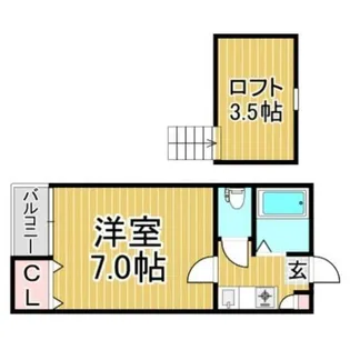 福岡県春日市白水ヶ丘4丁目【アパート】の間取り