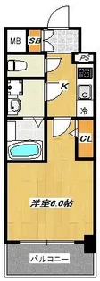 エスリード神戸兵庫駅アクアヴィラ【4階】の間取り