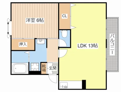 ウインディア今堀C【206号室】の間取り