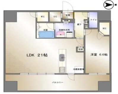 ワコーレ大阪新町タワーレジデンス【16階】の間取り