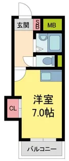 ハイネス門戸【102号室】の間取り