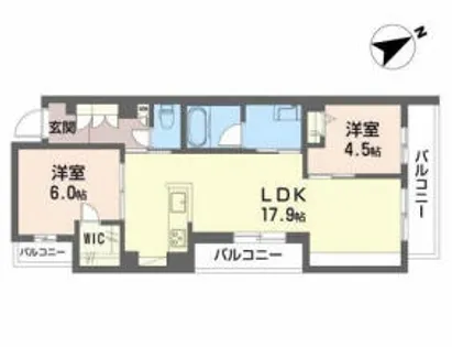 グランフィールド【203号室】の間取り
