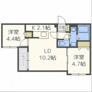 ブランシャール豊平パークサイド【3階】の間取り