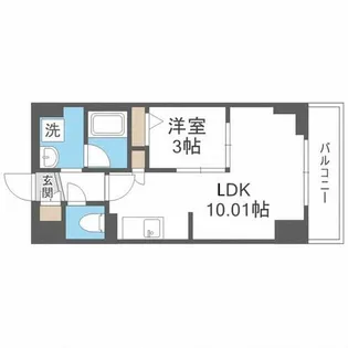 レジディア大通公園【6階】の間取り