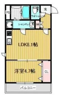 リアライズ深江南【4階】の間取り