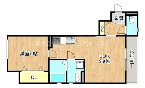 大阪府大阪市生野区鶴橋4丁目【アパート】の間取り
