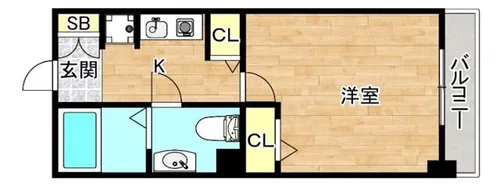 大阪府大阪市生野区中川西1丁目【マンション】の間取り