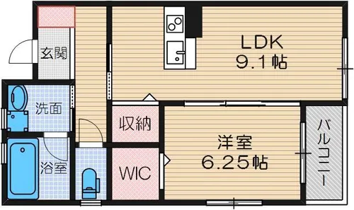 大阪府茨木市上穂東町【アパート】の間取り