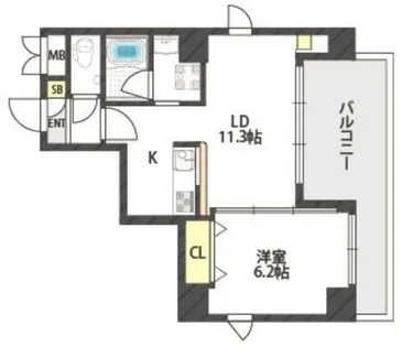 ルリーフ真法院【4階】の間取り