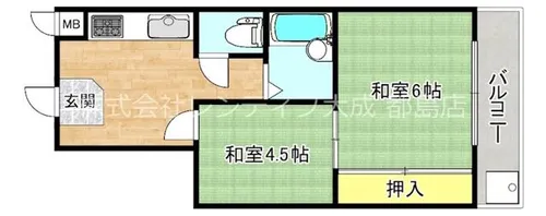 大阪府大阪市旭区赤川3丁目【マンション】の間取り