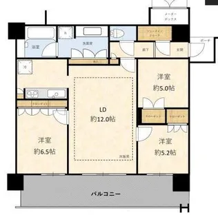 MJR堺筋本町タワー【2206号室】の間取り
