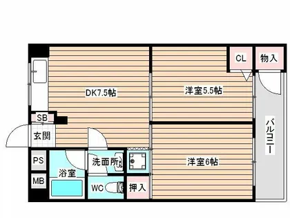 マンション梅香【2階】の間取り