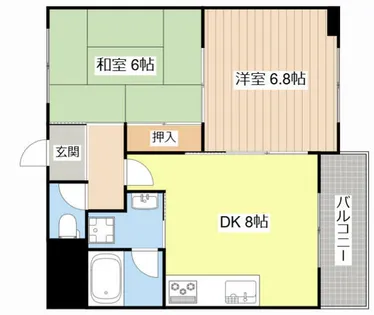 マンションヴェルジェ【202号室】の間取り