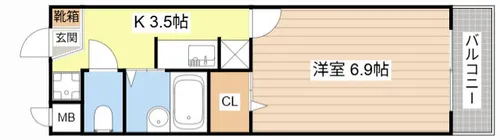 スーリールⅡ番館【101号室】の間取り