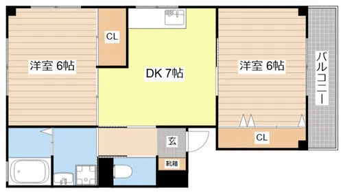 ヴァンクール【102号室】の間取り