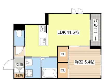 オリュゾン【0201号室】の間取り