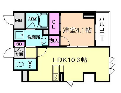 大阪府大阪市淀川区十三東1丁目【マンション】の間取り